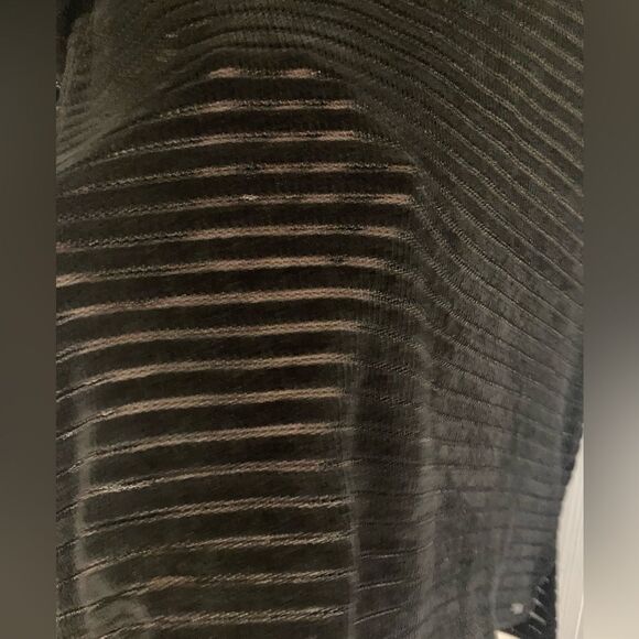 FDJ FRENCH DRESSING JEANS Black Stripe Sheer 3/4 Sleeve Top Size S/P - Picture 4 of 12